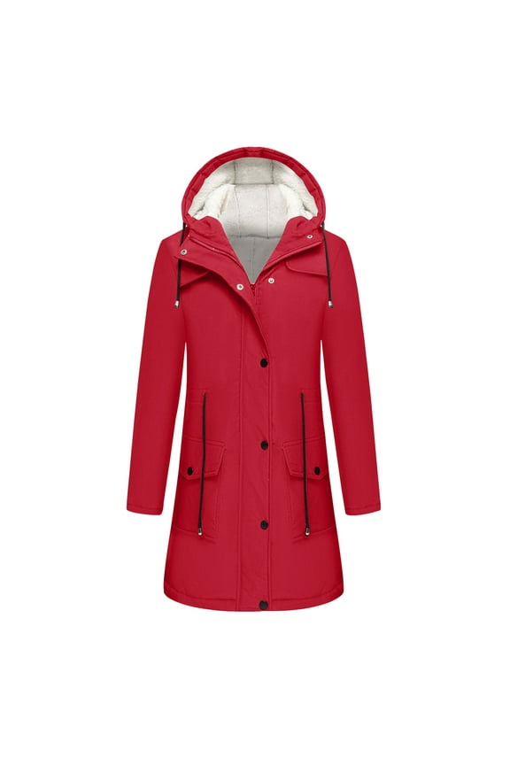 Black**Friday on Sale ChaoHeng Women Winter Coats Women's Water-Resistant Ski Jacket,Insulated Hooded Parka with Removable Fleece Liner