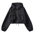 thumbnail image 1 of Black**Friday on Sale ChaoHeng Womens Coats Outerwear Winter Women's Utility Sun Protection Jacket,Hooded Safari Style with Drawstring Hem, 1 of 2