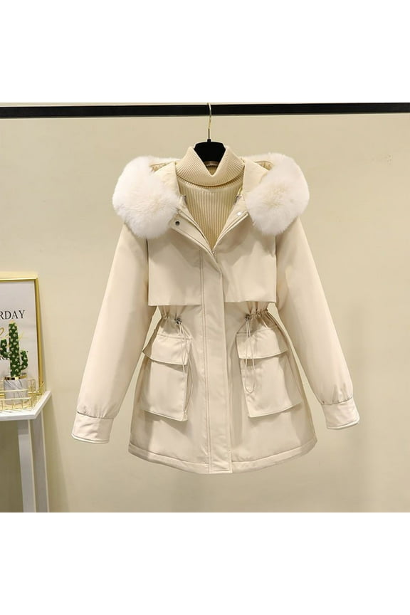 Black**Friday on Sale ChaoHeng Womens Coats and Jackets Women's 3-in-1 Convertible Parka,Detachable Sleeves & Hood Utility Long Coat