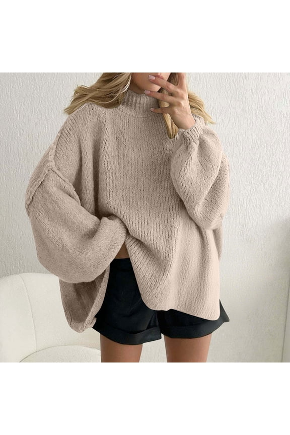 Black**Friday on Sale ChaoHeng Womens Sweaters 2025 Women's Turtle Neck Pullover Sweater,Knit Top for Cold Weather