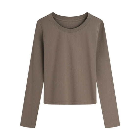 Black**Friday on SaleChaoHeng Fall Sweaters for Women 2025 Women's Solid Color Round Neck Pullover Sweater,Casual Fall Winter Loose Top