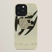 Black Frigatebird and Poetry Ivory Tough Phone Case, Dual-Layer Polycarbonate and TPU, for Apple iPhone