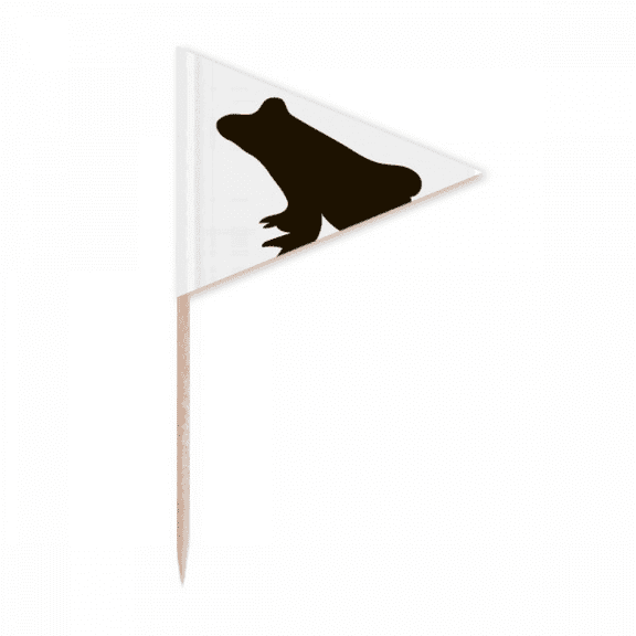 Black Frog Cute Animal Portrayal Toothpick Triangle Cupcake Toppers Flag