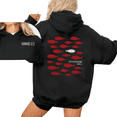 thumbnail image 1 of Black Womens Front Back Print hoodie Graphic Sweatshirt Red Gray Fish CALLED TO BE DIFFERENT ROMANS 12:2 Christian Design Church Worship Wear S-2XL Plain Tops, 1 of 5