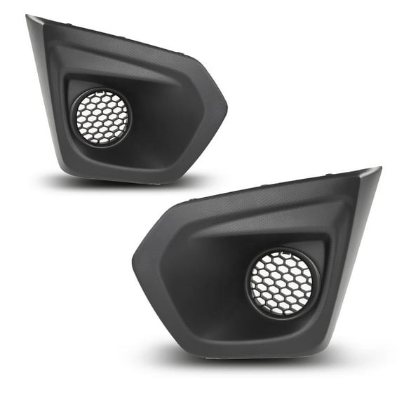 Black Front Bumper Fog Light Bezel Cover Pair Fit For 2012-2014 Subaru Impreza