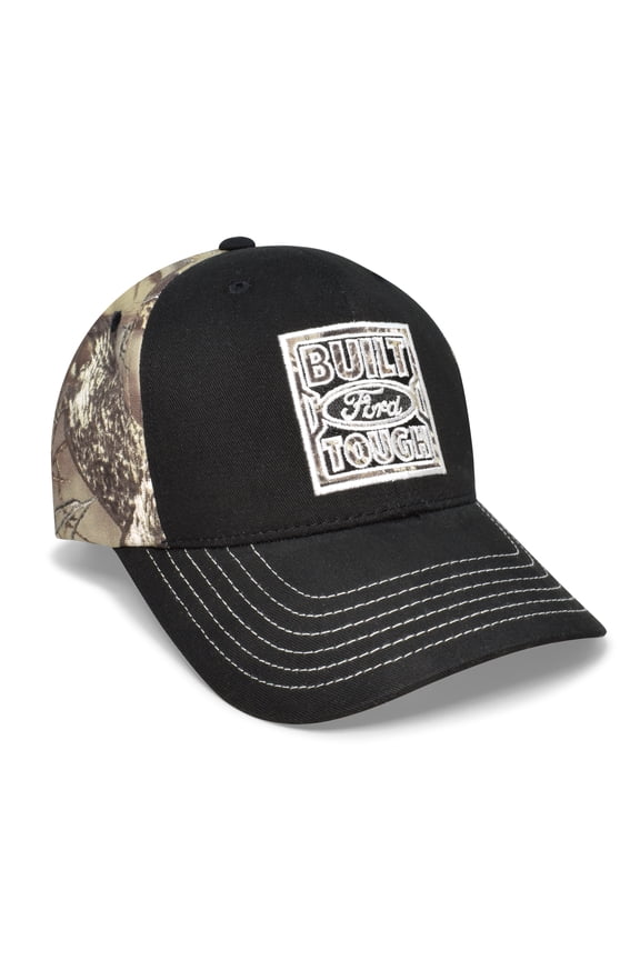Black Front Camo Back Baseball Cap for Ford Build-Ford-Tough
