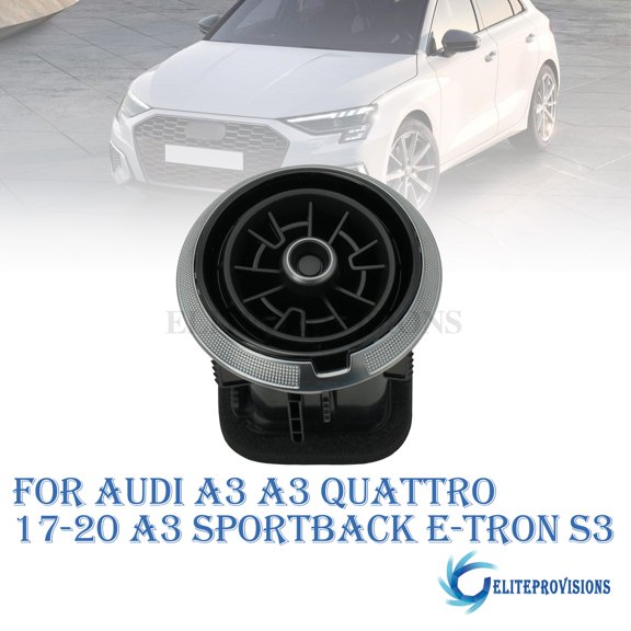 Black Front Dash Air Vent For Audi A3 A3 Quattro 17-20 A3 Sportback e-tron S3 US