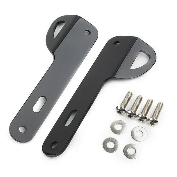 Black Front End Fork Tie Down Bracket Kit for HARLEY Electra Street Glide 14-21