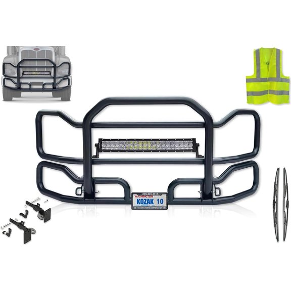 Black Front Grille Deer Moose Brush Bumper Guard Large Compatible with 384