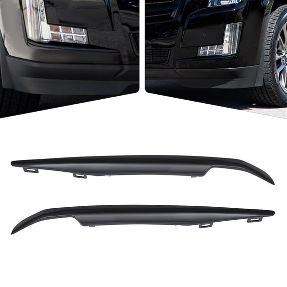 Black Front Left+Right Bumper Trim Set For 2015-2020 Cadillac Escalade Fits ESV
