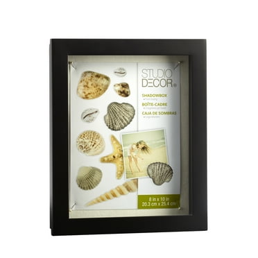 8" x 10" Black Front Opening Shadow Box by Studio Décor - Memory Box Display Case for Keepsakes - Mementos - and Memorabilia - 1 Pack