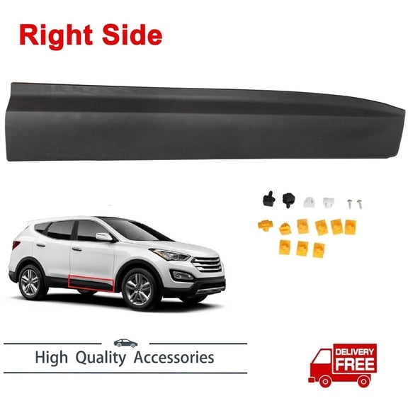 Black Front Right Lower Textured Door Molding Fit for Hyundai Santa Fe 13-18