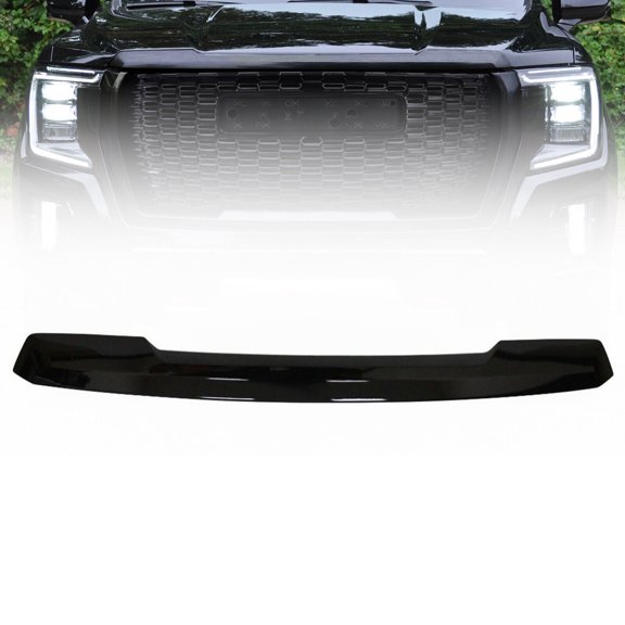 Black Front Upper Hood Molding Trim Plastic For 2021-2022 GMC Yukon/Yukon XL