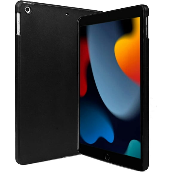 Black Frosted Case for iPad 9th Generation 2021 / 8th Generation 2020/ 7th Generation 2019 10.2", Slim Soft Lightweight Transparent TPU Back Cover for iPad 9/8/7 10.2 inch