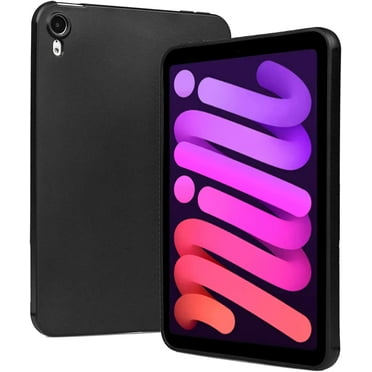 Black Frosted Case for iPad Mini 6th Generation 8.3 inch 2021, Supports 2nd Gen Apple Pencil Charging, Soft Slim Lightweight Transparent TPU Back Cover Compatible with 8.3" iPad Mini 6