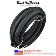 Black Fuel Hose Oil Gas LineAN6-AN8-AN10 Nylon/Stainless Steel Braided BOOSTED