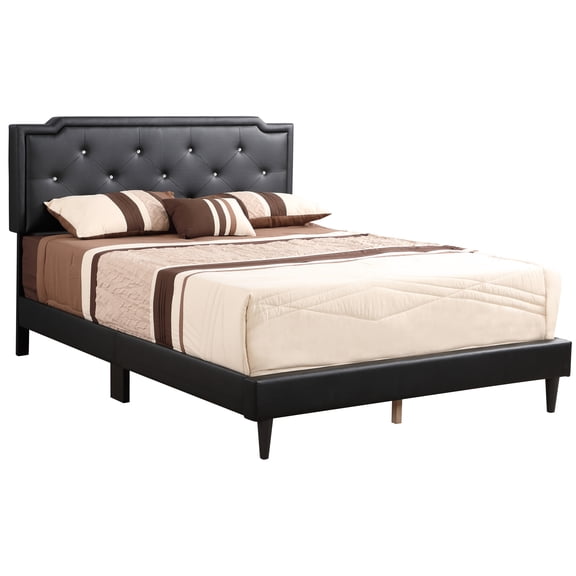 Black Full Bed - Sleek Design And Durability Combined Strong Support System Installed Quick Assembly Available Option 47"h 57"w 81"d For Daily Use Process Included Feature Complements Various