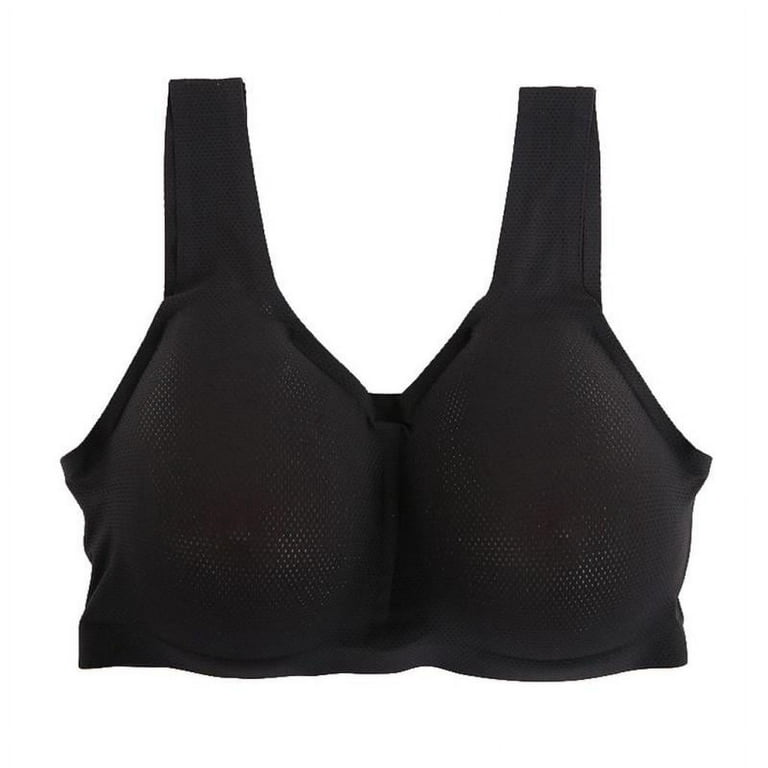 Black Full Coverage Special Breast Form Crossdresser Bra D