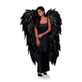 thumbnail image 1 of UNDERWRAPS Large FOAM Costume Angel Wings - Adult Huge Halloween Costume, 5 Feet Long Photoshoot Prop for Men & Women, (Full Length, Black)), 1 of 10
