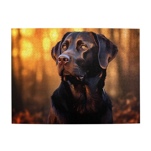 Black Fur Forest Gaze 500-Piece Wooden Jigsaw Puzzle for Adults, Fun & Challenging Family Game, Stylish Wall Decor & Holiday Gift