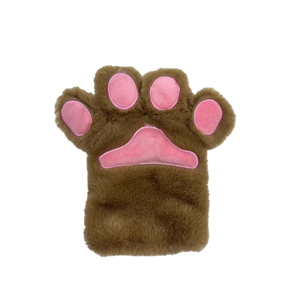 Black Furry Paw Mittens for Cosplay, Plush Cat Claw Glove, Winter Warmth&Cosplay Animal Cat Wolf Dog Fox Paws Claws Gloves Costume Accessories,One Paw Glove With Effect, BB Plush Cat Claw Glove
