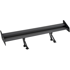 Black GT Wing Car Spoiler, 53.1 Inch Universal Adjustable Double Deck Rear Wing, Lightweight Aluminum Racing Spoiler for BGW JDM Drift Style