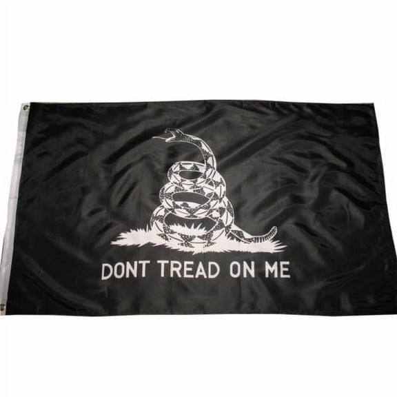 Black Gadsden Dont Tread on Me Flag Tea Party Banner Pennant New Outdoor 3x5 FT