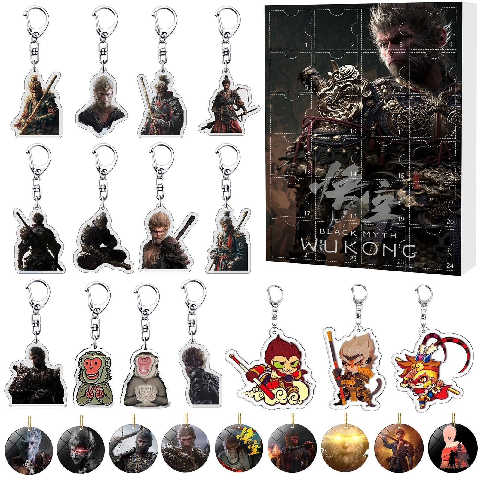 Black Game Gift Box Home Decor 2024 Christmas Holiday Advent Calendar