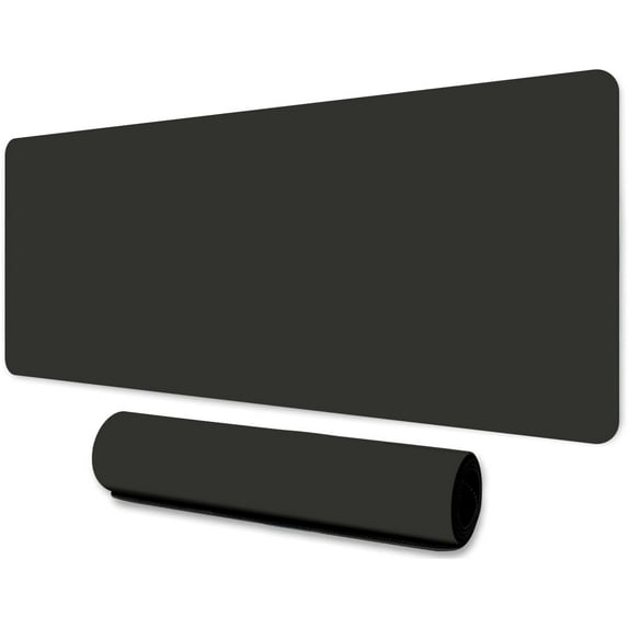 Black Game Large Mousepad 31.5x11.8 Inches Long Solid Color Keyboard Mat XL Large Extended Desk Pad for Office Home Work Game BDXPMN279