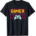 Black Gamer TShirt with Pixelated Design I Cheat at Life & Game