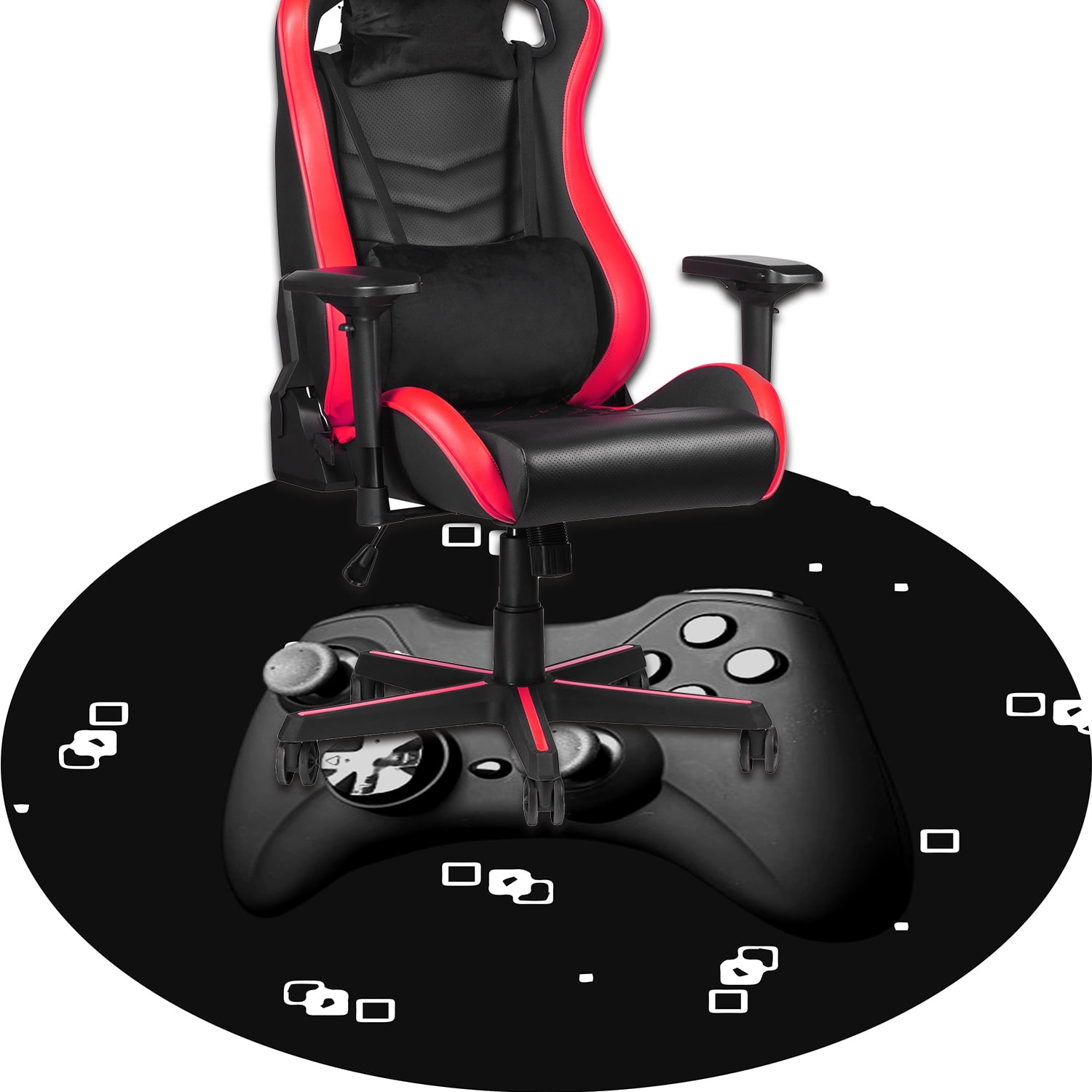 51" X 51" Gaming Chair Mat, Natural Rubber Computer Chair Mat For