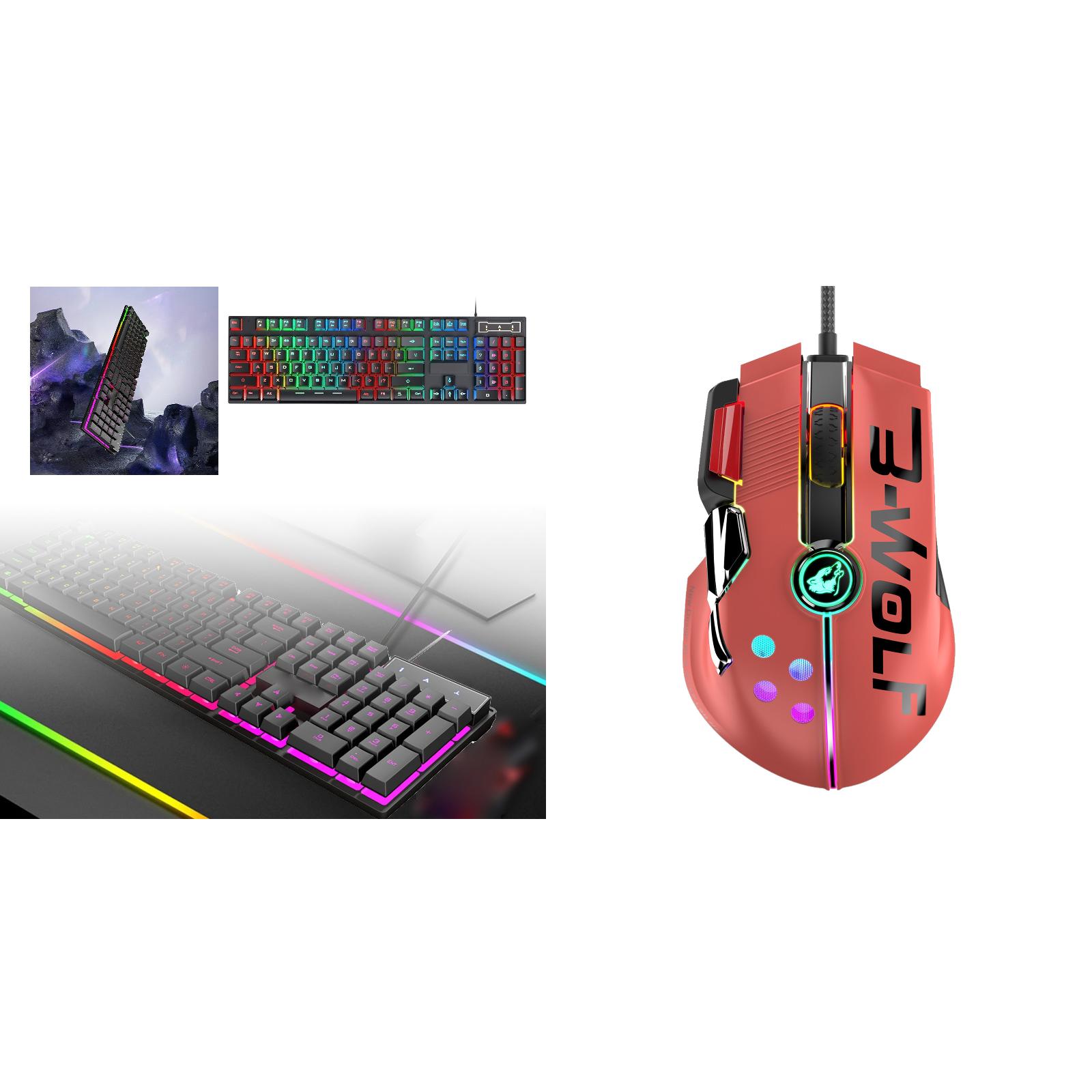 Black Gaming Mouse Optical Switches For Pc Laptop, Compatible Glowing