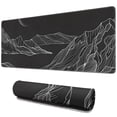 thumbnail image 1 of Black Gaming Mouse Pad with Non-Slip Rubber Base: Waterproof Desk Mat, Extra Large 31.5x11.8inch - Perfect for Keyboard and Mouse, 1 of 7