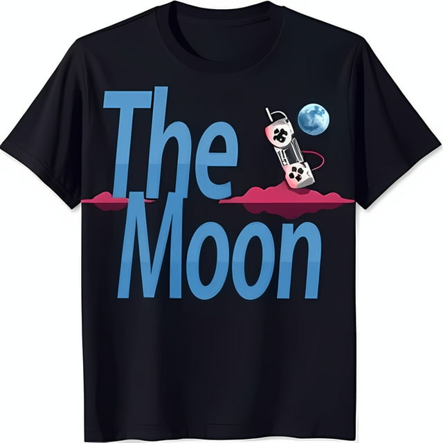 Black Gaming TShirt with White Controller on Pink Cloud & Design