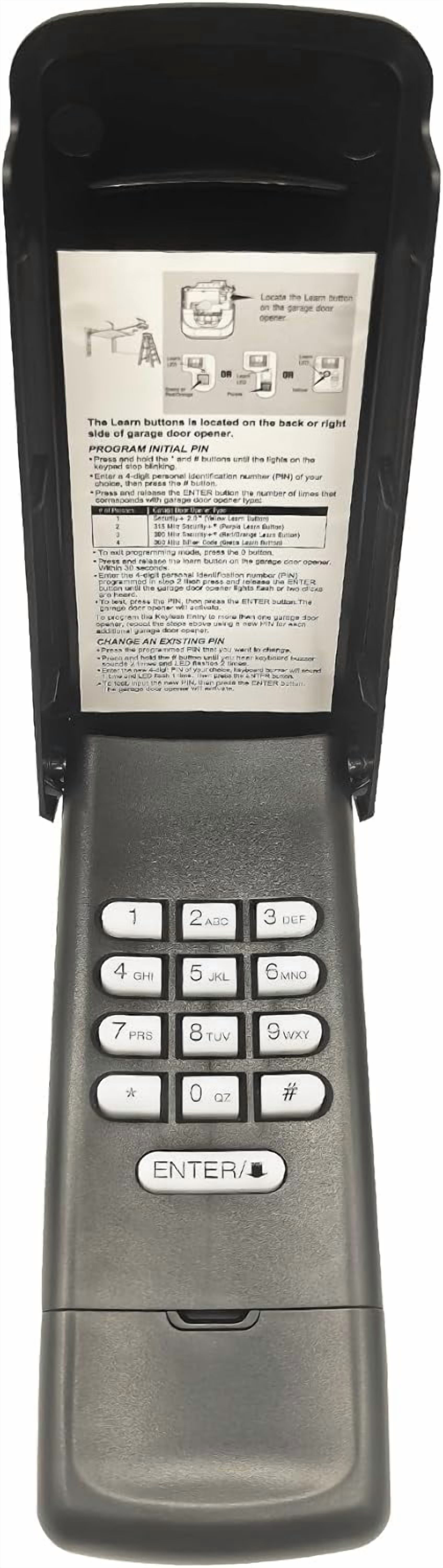 Black Garage Door Opener Keypad for Openers Produced Since 1993 ...