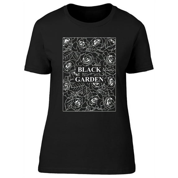 Black Garden Slogan Graphic T-Shirt Women -Image by Shutterstock, Female 3X-Large