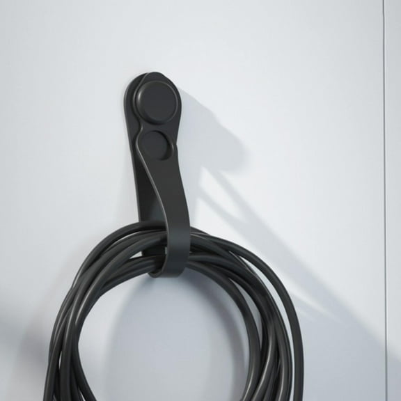 Black Garland Hooks, Cord Bundlers for Garland, Cord Organizer, 1Pcs Command Cord Bundlers, Garland Hanger for Door Frame, Reusable Organizer Garland Hooks 1.1x7.99 In