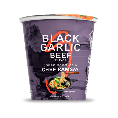 Black Garlic Beef Ramen Noodles by Chef Ramsay | Chef Woo High Protein Ramen Cups