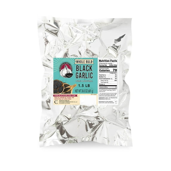 Black Garlic Whole Bulbs - 1.50 lbs Kosher Certified