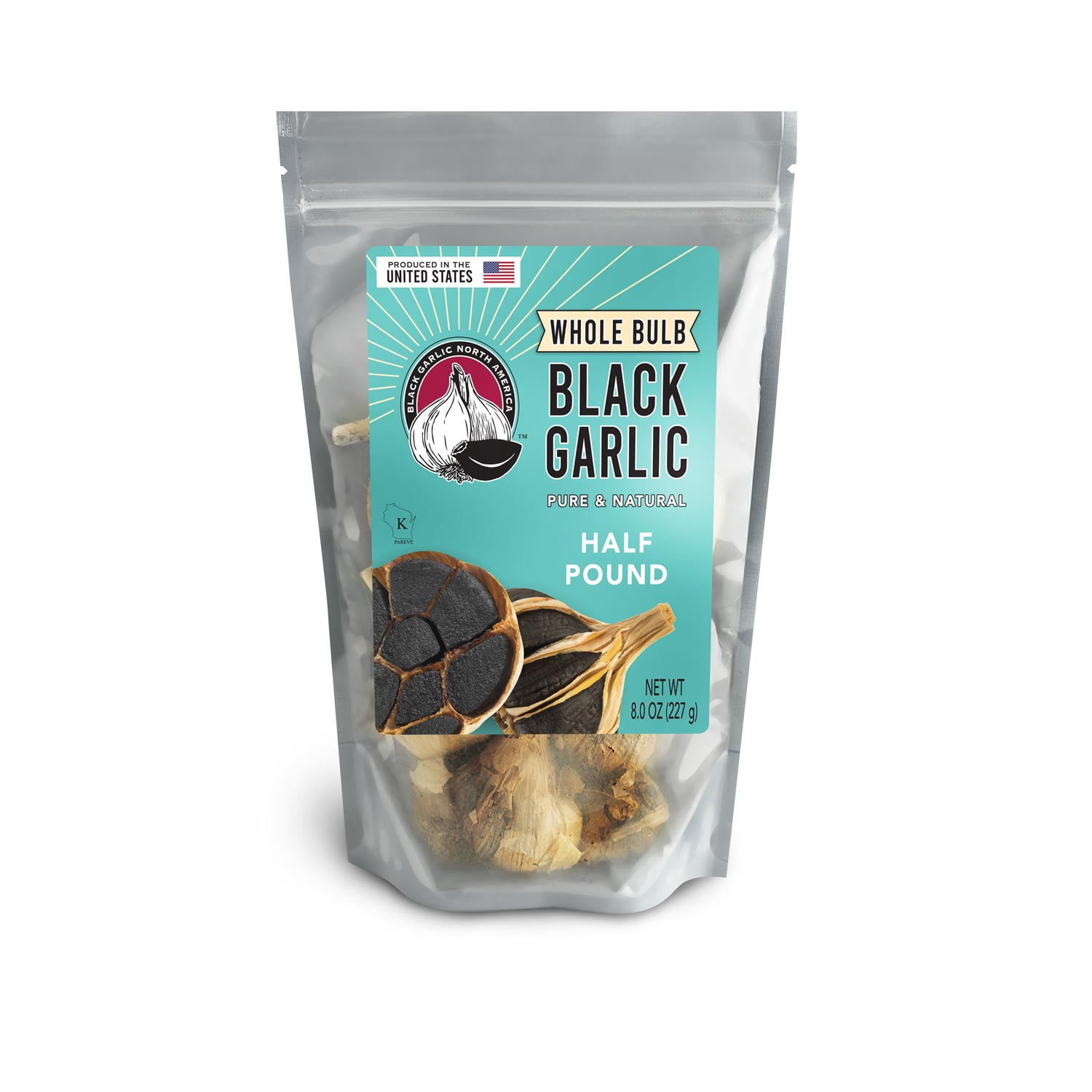 Black Garlic Whole Bulbs - 8oz Kosher Certified