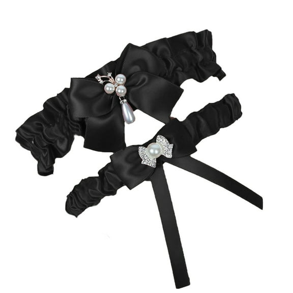 Black Garters for Bride Wedding Garter Lace Bridal Garter Party Leg Thigh Garters for Women