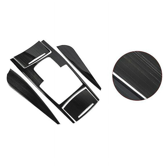 Black Gearshift Panel Covers Multimedia Panel Decoration Handrest Panel For- A6 C5 C6 2005-2011 Lhd