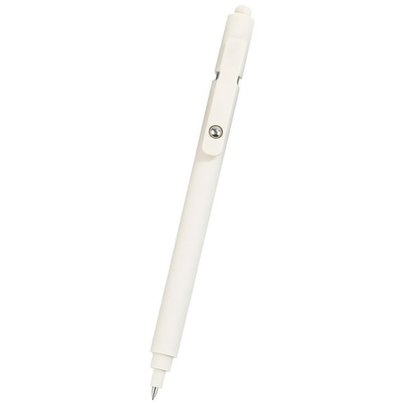 Black Gel Pens,0.5Mm Fine Point,Smooth Writing Retractable Gel Ink Pens,Cute Smooth Click Writing Pens with Pocket Clip,Refillable Pens for Journaling, Note-Taking, Planners,Office,(Beige,5.7 in)