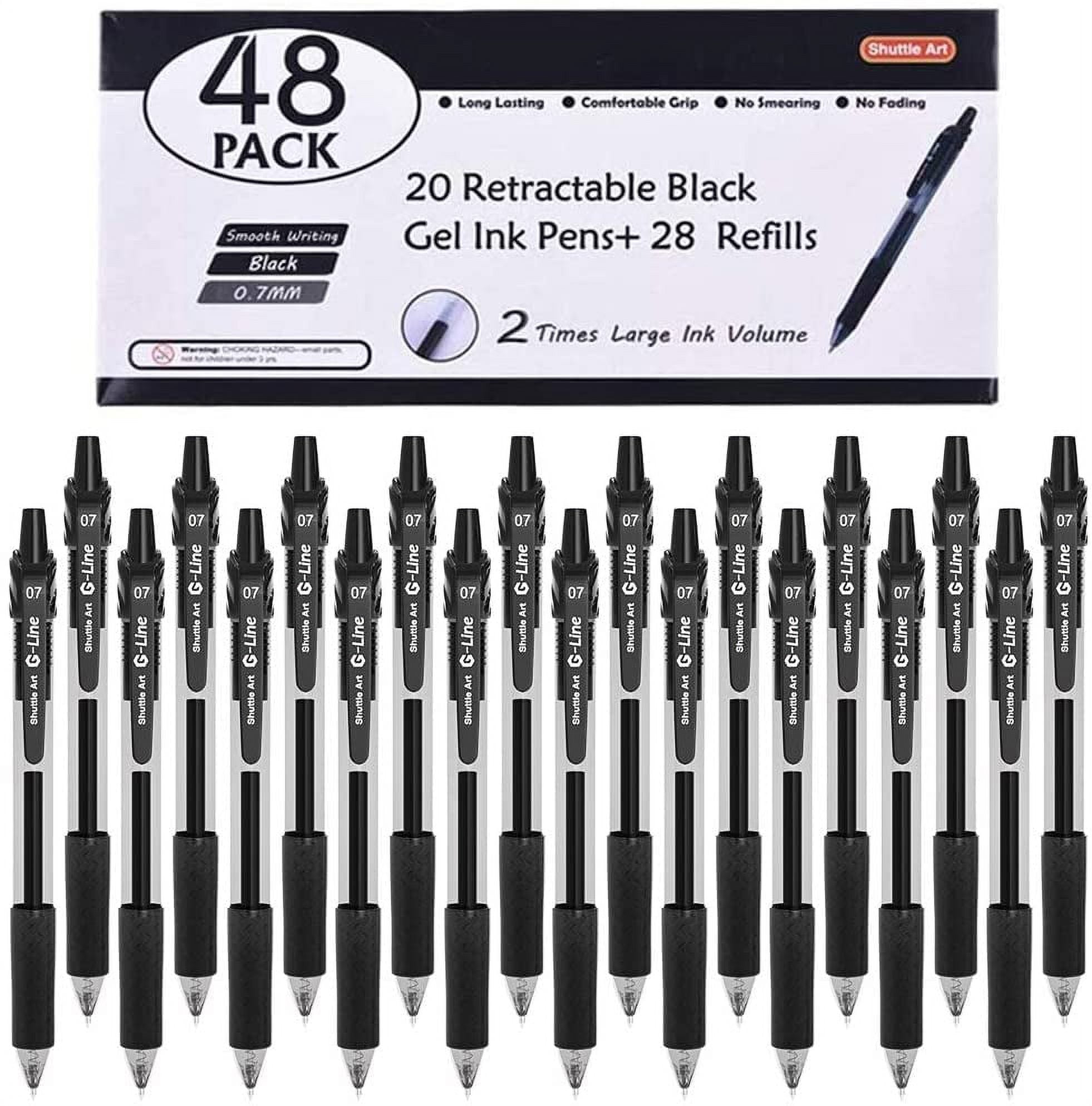 Retractable Gel Pens Set With Black Ink - Best Pens For Smooth Writing &  Comfortable Grip - Cute Pens For Journaling - Great For School, Office, Or  Personal Use - Temu