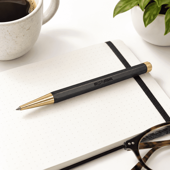 Black Gel Stylus Journal Writing Pen, Special Edition Drehgriffel for Bujo Planning