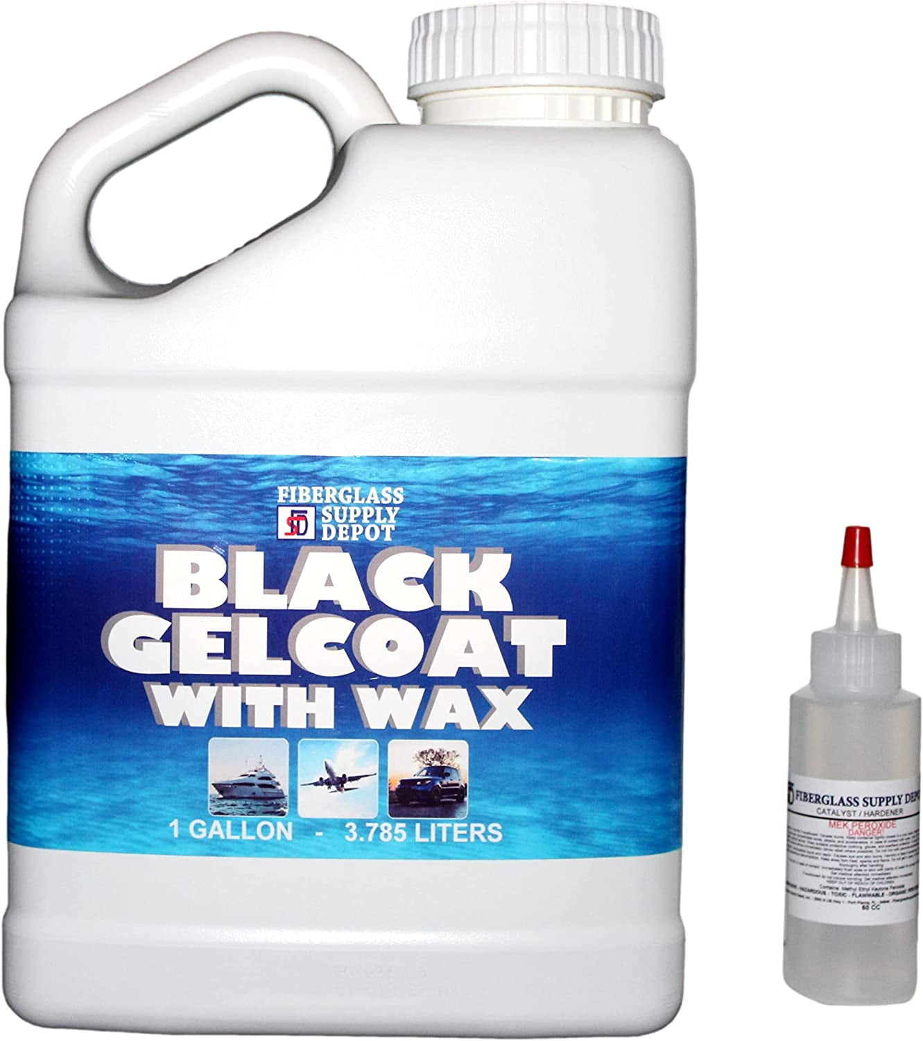 Black Gelcoat With Wax Gallon with 60cc Hardener (MEKP)