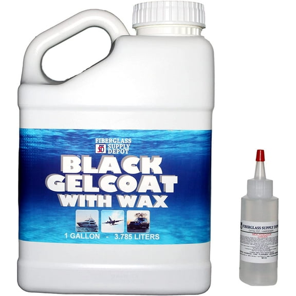 Black Gelcoat With Wax Gallon with 60cc Hardener (MEKP)