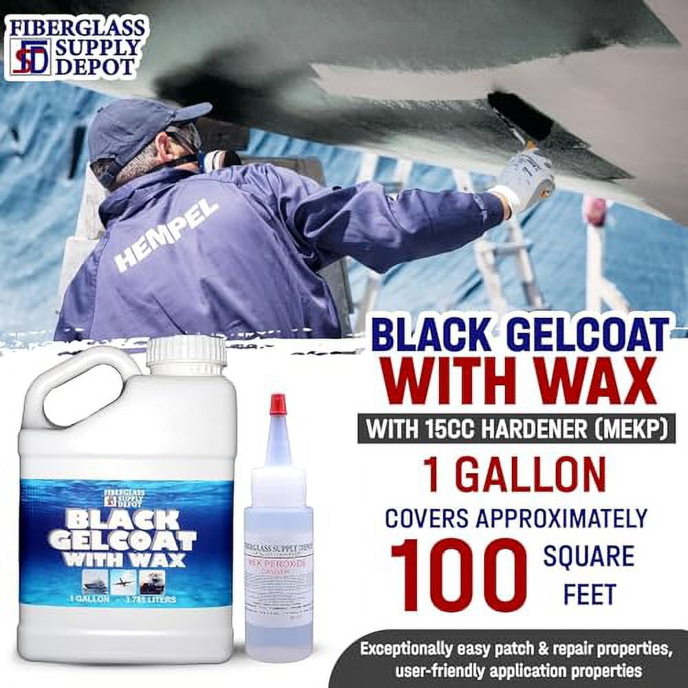Black Gelcoat With Wax Gallon with 60cc Hardener (MEKP)