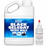 Fiberglass Supply Depot Black Gelcoat With Wax Gallon with 60cc Hardener MEKP