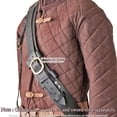 thumbnail image 1 of Black Genuine Leather Baldric for Medieval Long Sword Claymore Belt Frog Hanger, 1 of 10
